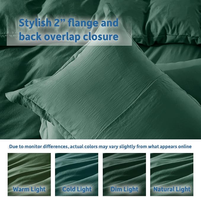 Nestl Dark Green Duvet Cover Full Size - Image 8