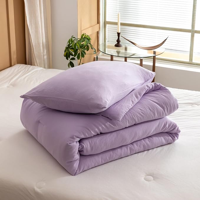 ROSGONIA Lavender Comforter Set Queen - Image 6