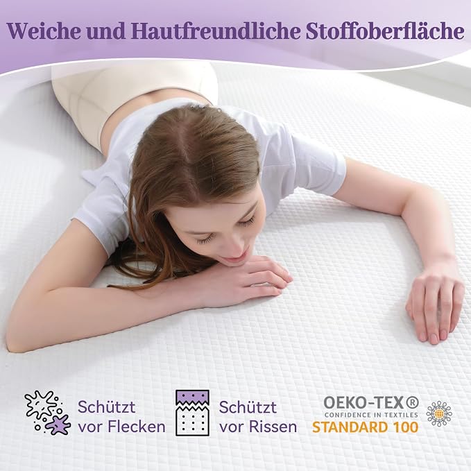SINWEEK 3 Inch Gel Memory Foam Mattress Topper Full Size, Ventilated High - Image 4