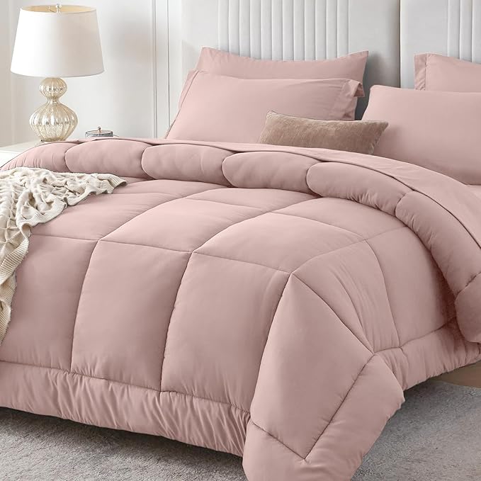 Sasttie King Size Comforter Set, 7 Pieces Bed in a Bag King, Complete Bedding by SASTTIE