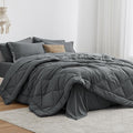 Love's cabin Twin XL Comforter Set Dark Grey, 5 Pieces Twin XL Bed in a Bag by Lovescabin