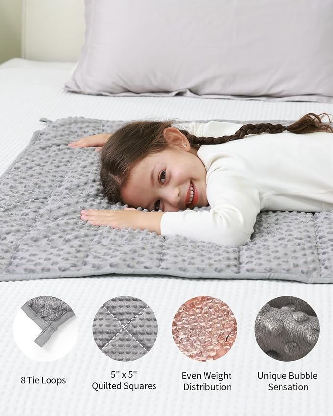 Mr. Sandman Weighted Blanket 5LBS 36 x 48 Inches, Minky Dots Heavy Blanket - Image 4