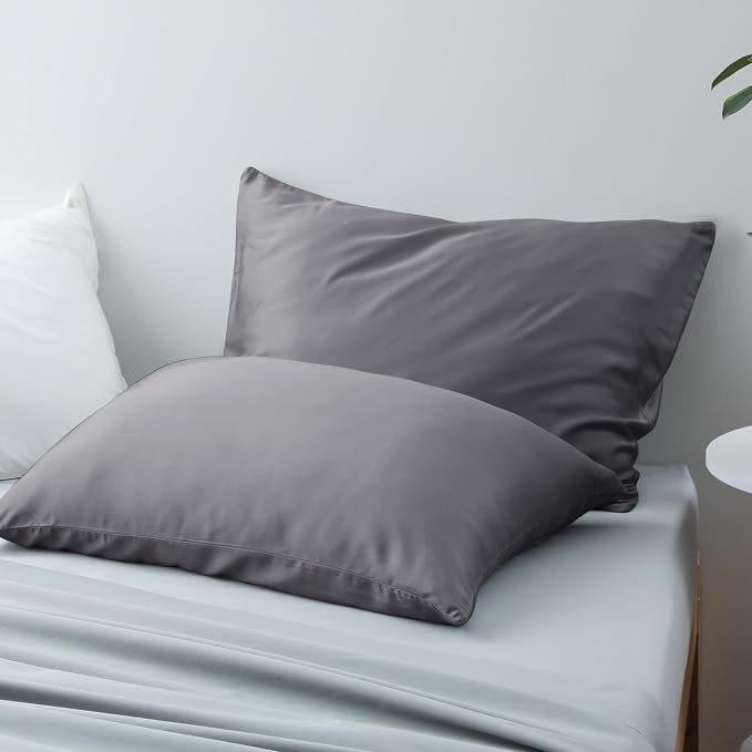 4-Pack Bamboo Viscose Zippered Pillow Cases Queen Size, 400 Thread Count - Image 5