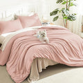 Litanika Twin XL Comforter Set Blush Pink, 2 Pieces Extra Long Dorm Bedding Sets by Litanika