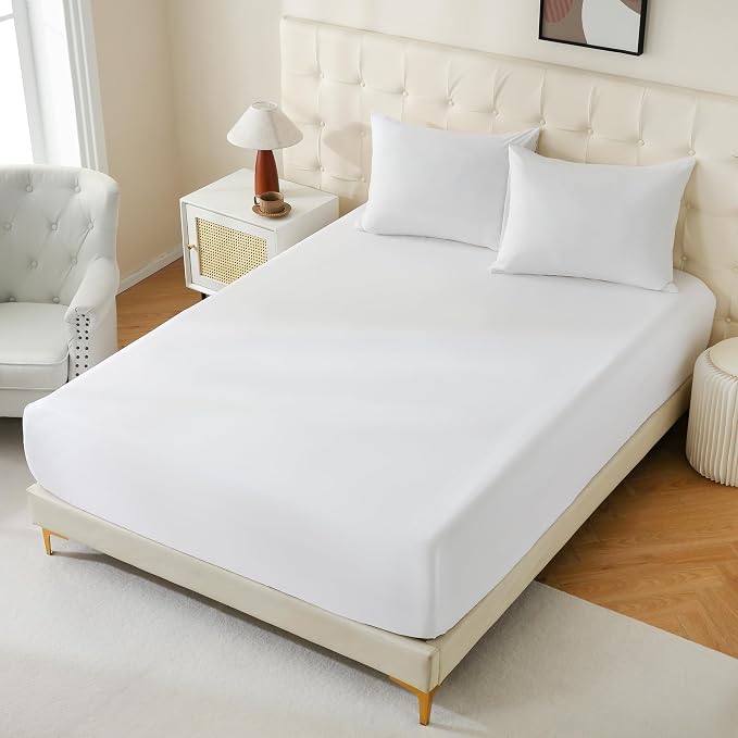 White Bulk Twin Fitted Sheet Only Deep Pocket 24 Pack, Quick Sort Bottom Bed - Image 2