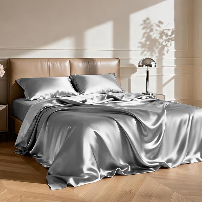 Love's cabin California King Satin Sheet Sets - Image 2