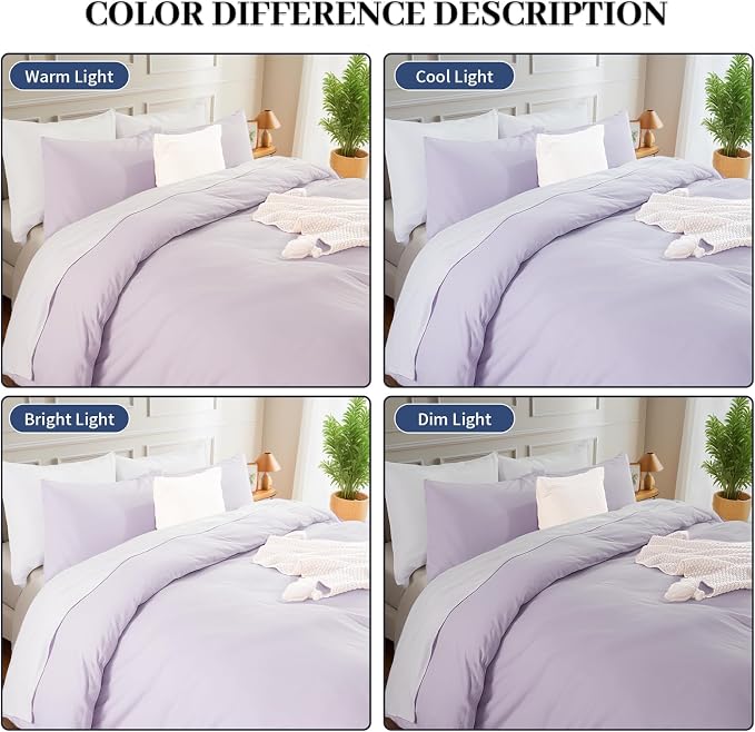 NEXHOME PRO Queen Duvet Cover Set, 100% Washed Cotton - Image 4