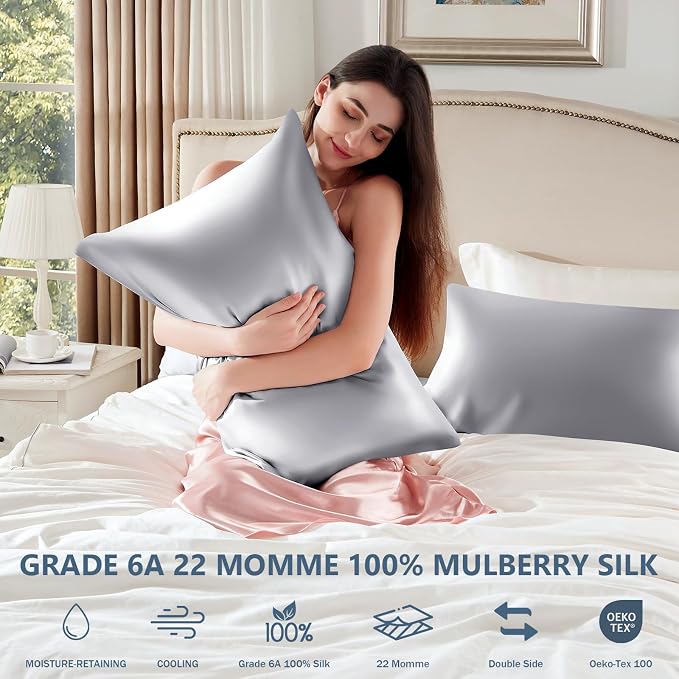 Silk Pillow Cases Standard Size 100% Mulberry Silk Pillowcase - Image 6