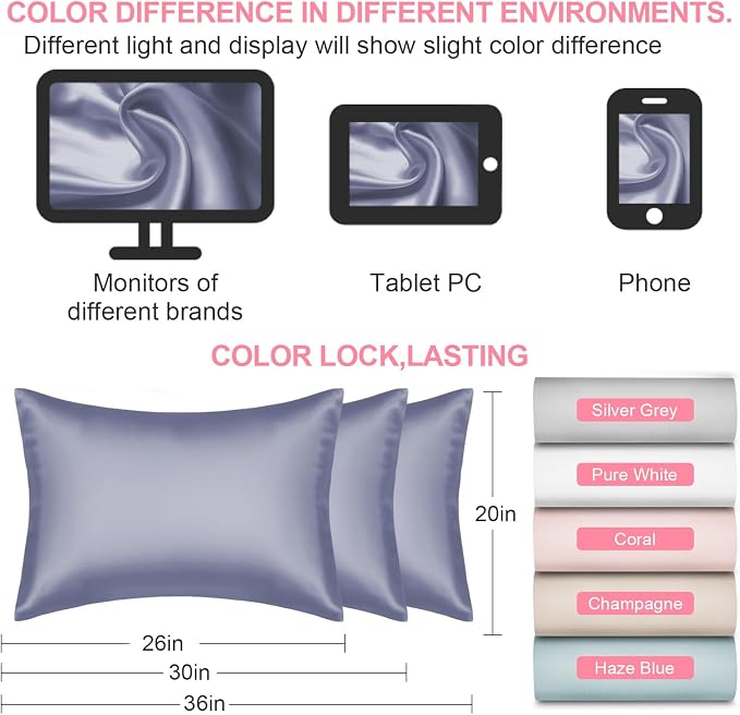 Silk Pillow Cases Queen Size - Image 7