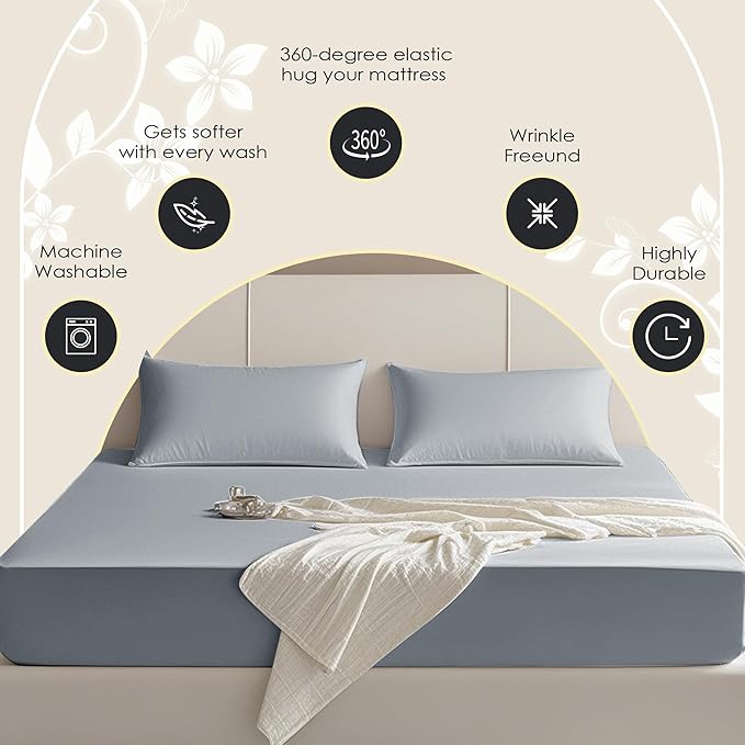FreshCulture California King Fitted Sheet Only – Premium Hotel-Quality Fitted - Image 4