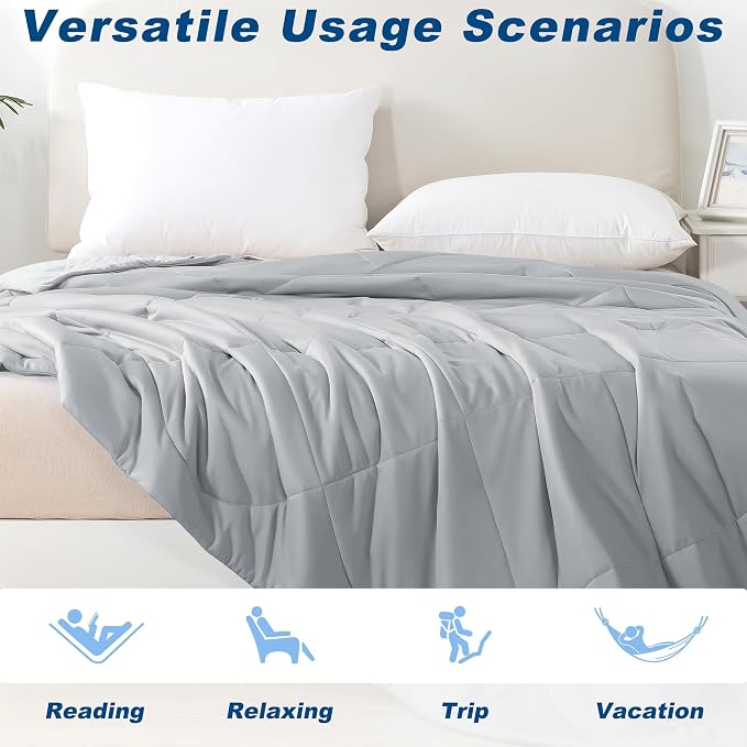 Cooling Comforter Twin Size, Double-Sided Cold Tech Fabric Quilted Bed - Image 5