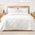 Exclusivo Mezcla Oversized King Quilt Set- White Cal King Quilts Bedding Set by ExclusivoMezcla
