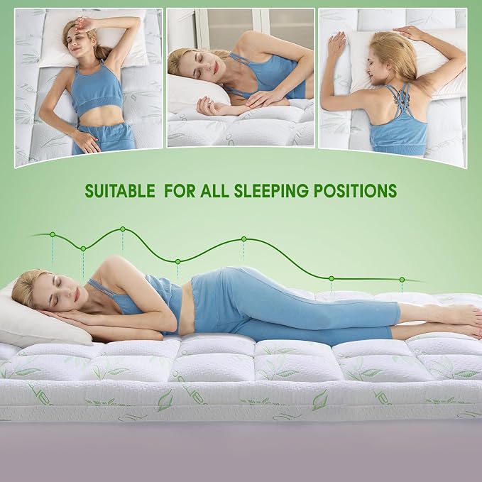 WhatsBedding King Mattress Topper, Soft Pillow Top Mattress Topper - Image 6