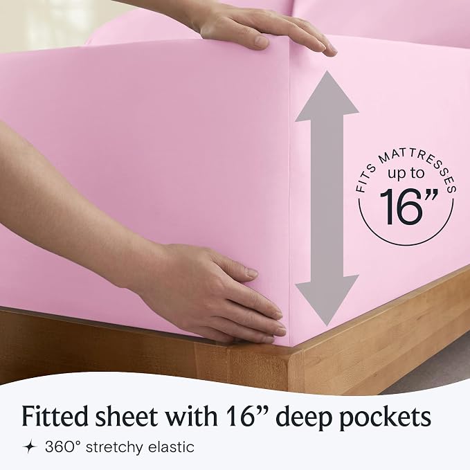 LuxClub 3 PC Twin Sheet Set, Deep Pockets Wrinkle Free Cooling Bed Sheets Hotel - Image 6