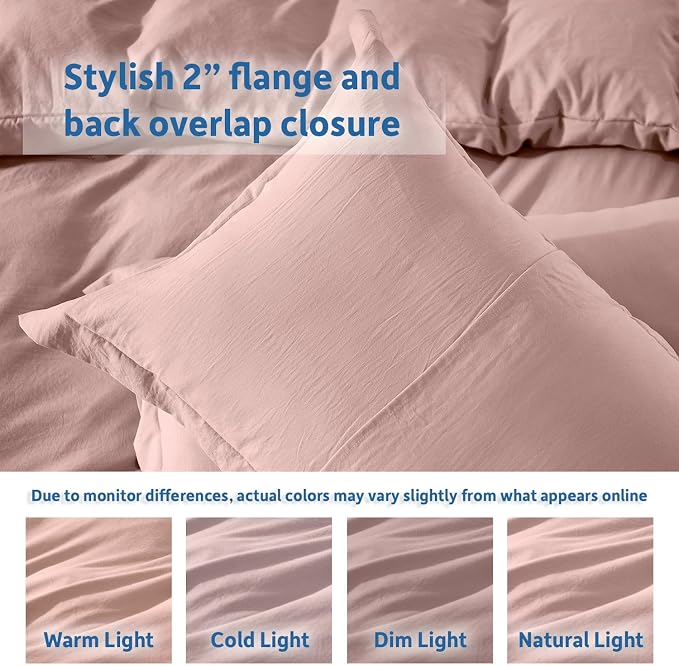 Nestl Blush Pink Duvet Cover King Size - Image 8