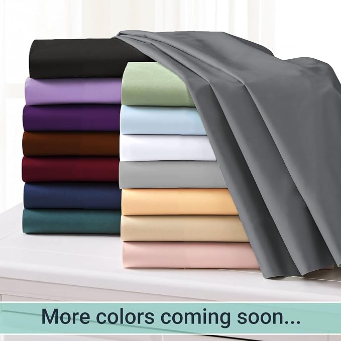 ZPECC Bulk Flat Sheets Only King Size 6 Pack, Easy Sort Top Bed Sheet by - Image 6