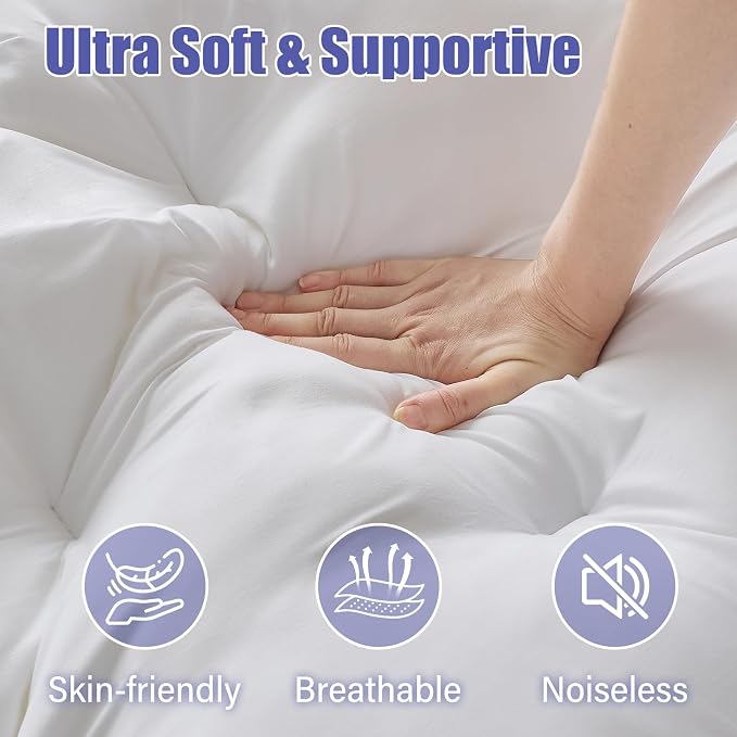 WhatsBedding 4 Inch Memory Foam Mattress Topper Twin - Image 2