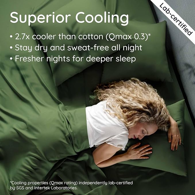 Bambaw 100% Viscose Derived from Bamboo Sheets Queen Size Set – 4pcs Cooling - Image 3