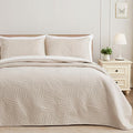 Exclusivo Mezcla California King Quilt Bedding Set, Lightweight Brich Beige by ExclusivoMezcla
