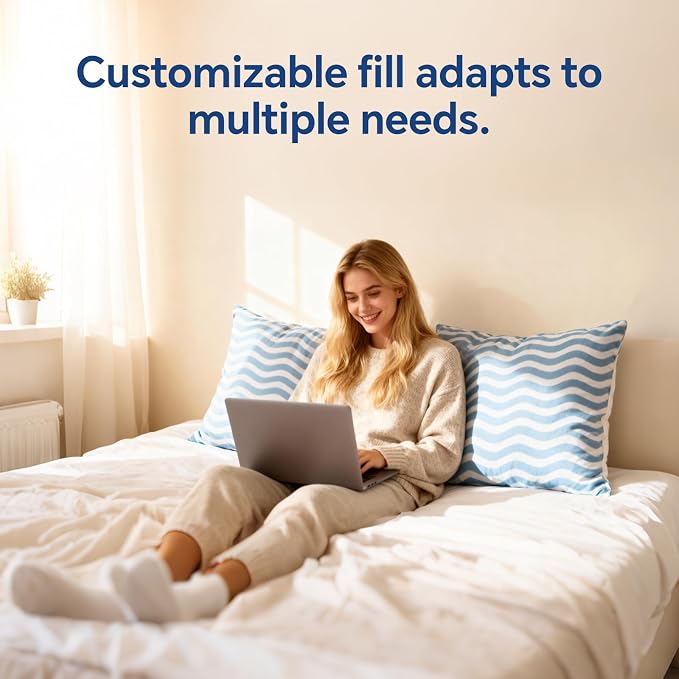 SLEEPDIARY King Size Pillows Set of 2 – Adjustable Shredded Memory Foam Cooling - Image 6