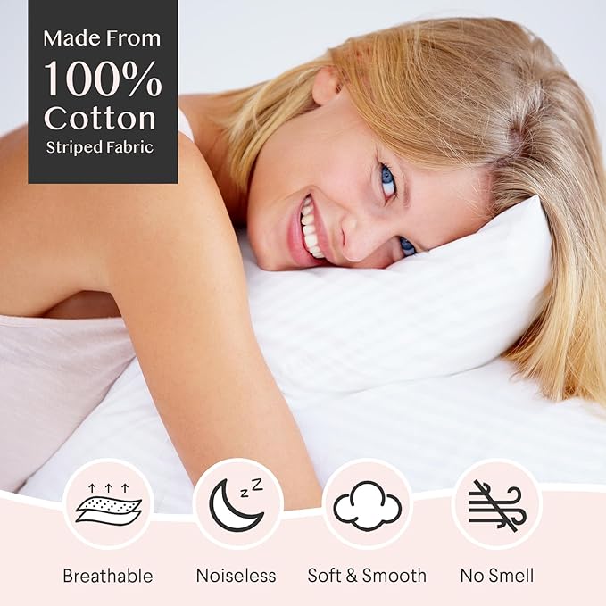 FAUNNA 600TC 100% Cotton Pillow Protectors, Standard Size, 6 Pack, Oeko-TEX - Image 3
