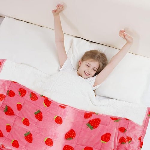 Aemicion Kids Weighted Blanket 7 pounds Twin Size 41"x 60", Soft Sherpa Fleece - Image 2