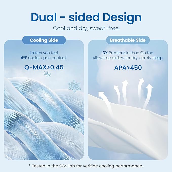 Cozy Bliss Cooling Comforter King Size, Reversible Lightweight Cooling Blankets - Image 3
