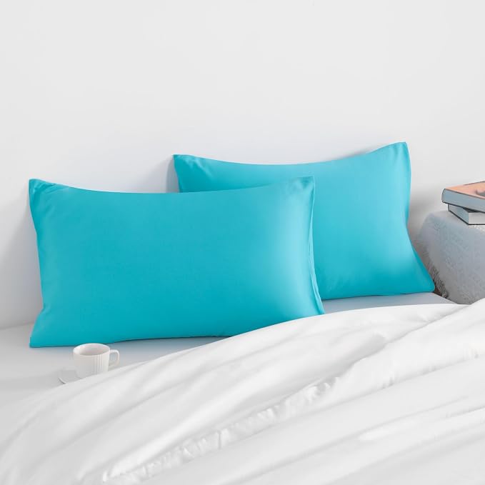 NTBAY Standard Pillow Cases Set of 2, 2 Pack Brushed Microfiber 20x26 Pillow - Image 2