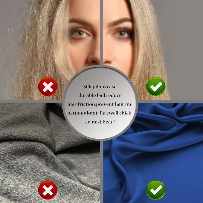 Silk Pillow Cases 2 Pack, Soft Breathable and Sliky Standard Size Pillow Cases - Image 5