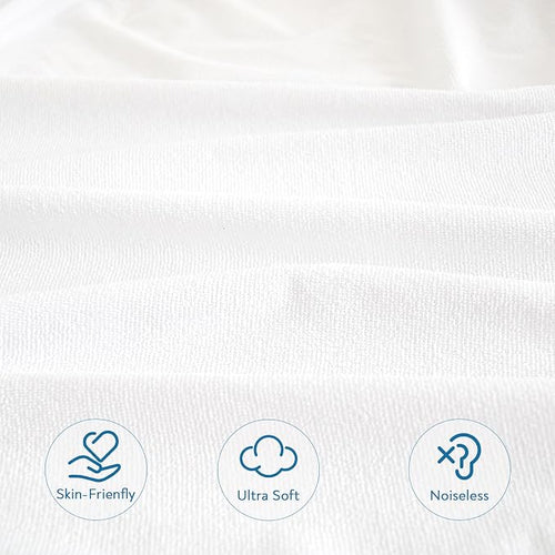 2 Pack Twin Extra Long Waterproof Mattress Protector, Premium Terry Twin XL - Image 2