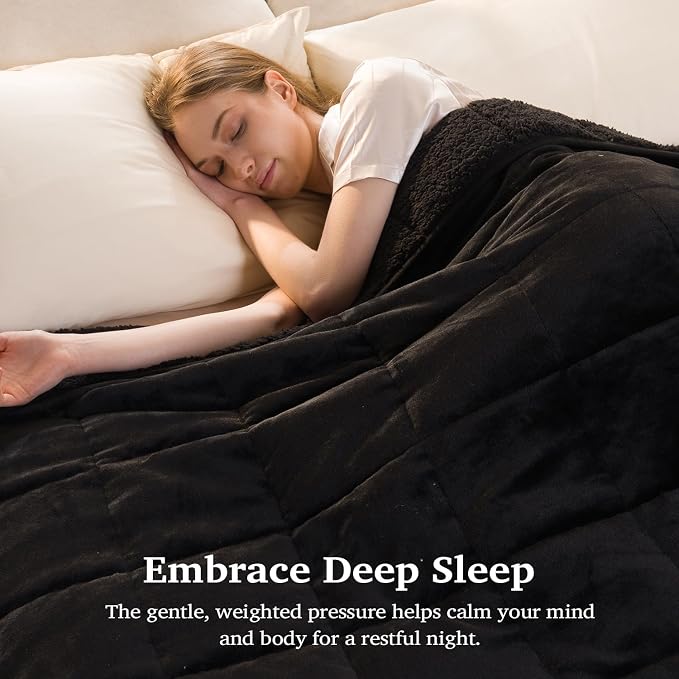 Sivio Weighted Blanket for Adult, 20 lbs Sherpa Heavy Throw - Image 2