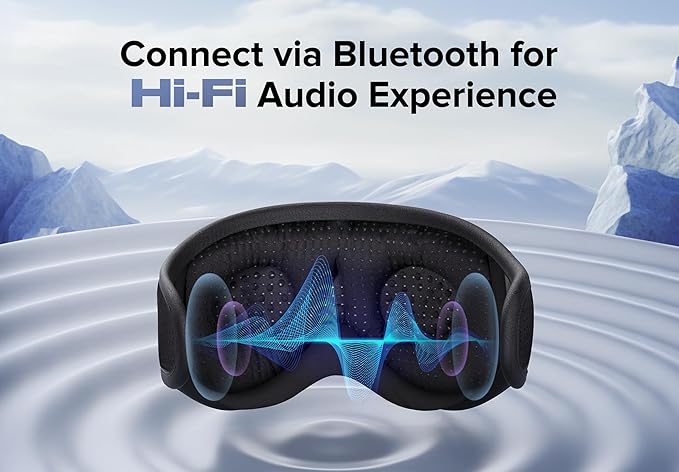 Sleep Mask with Headphones Bluetooth 5.4, TOPOINT 3D Eye Mask Blackout Breath - Image 8