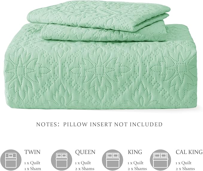 Exclusivo Mezcla Twin Quilt Bedding Set, Lightweight Soft Bedspreads Coverlets - Image 6