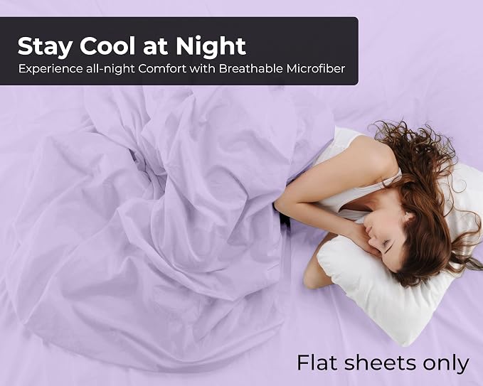 Royale Linens 2 Pack Bulk Flat Sheet Set - Image 4