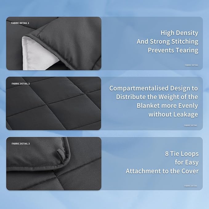 Topcee Weighted Blanket for Adults Queen Size Soft Cooling Heavy Blanket - Image 7