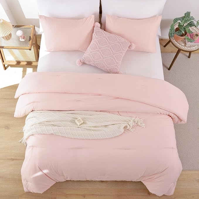 ROSGONIA Oversized Queen Comforter Blush - Image 5
