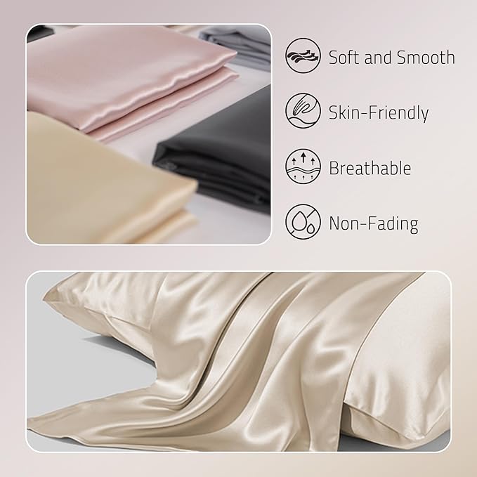 Gabire Mulberry Silk King Size Pillow Cases - Image 2