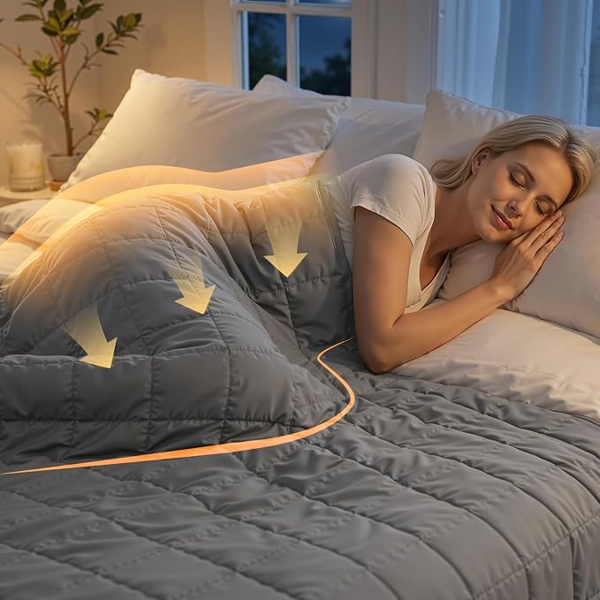 Smart Queen Weighted Blanket for Adults and Couple Queen Size Large Soft Heavy - Image 5