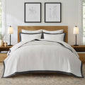 EVERGRACE Cotton Border Frame Tack-Stitch Quilt Bedding Set Queen Size by EVERGRACEHOME