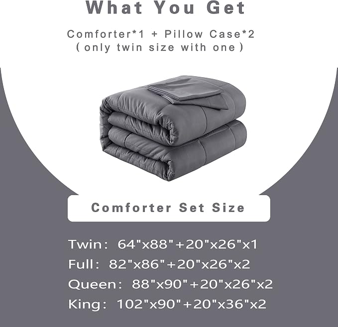 DOWNCOOL Twin Comforter Set -All Season Bedding Comforters Sets - Image 6