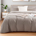NEXHOME PRO Duvet Cover Set 100% Washed Cotton Super King 108"x98", Organic by NEXHOMEPRO