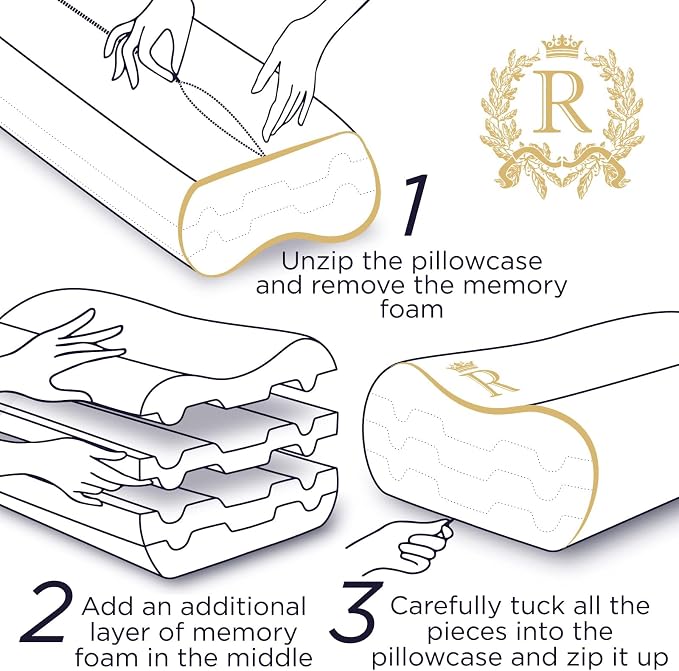 4-Layer King, Contour Pillow, Side Sleeper Pillow, Orthopedic Pillow, Neck - Image 7