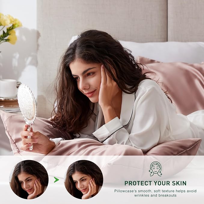 Love's cabin Satin Pillowcase Set of 2 Standard Size 20x26, Cooling Pillow - Image 2