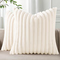 Pallene Faux Fur Plush Throw Pillow Covers 16x16 Set of 2, Luxury Soft Fluffy by PALLENE