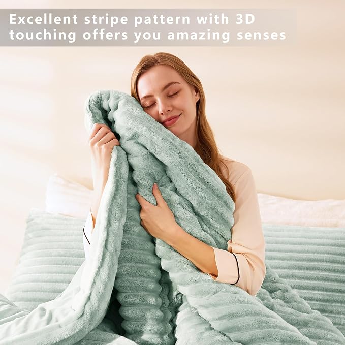 CozyLux Fluffy Queen Comforter Set - Image 5
