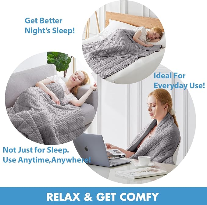 Huloo Sleep Weighted Blanket Twin 12lbs - Image 6