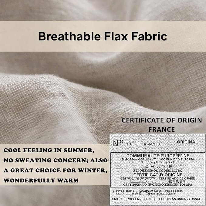 Simple&Opulence 100% French Flax Linen Duvet Cover Set - Image 2