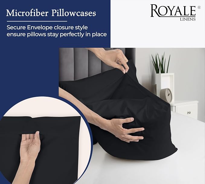 Royale Linens Queen Pillowcase Set of 2 - Image 5