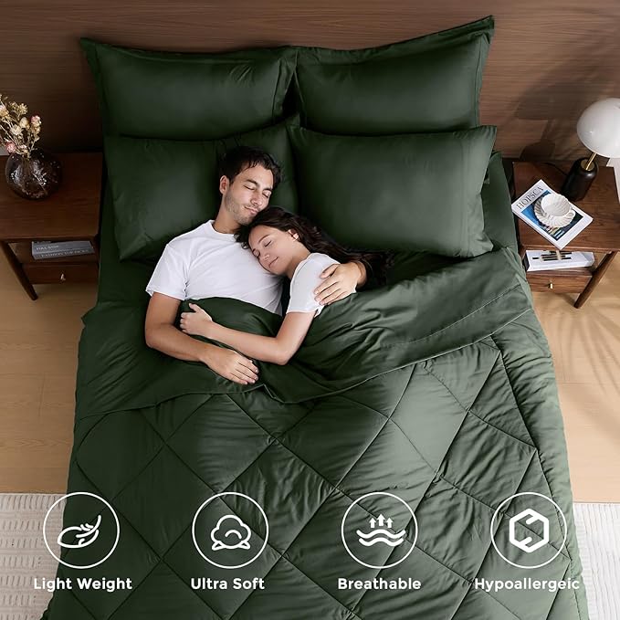 HEVUMYI Army Green Full Comforter Set - Image 2