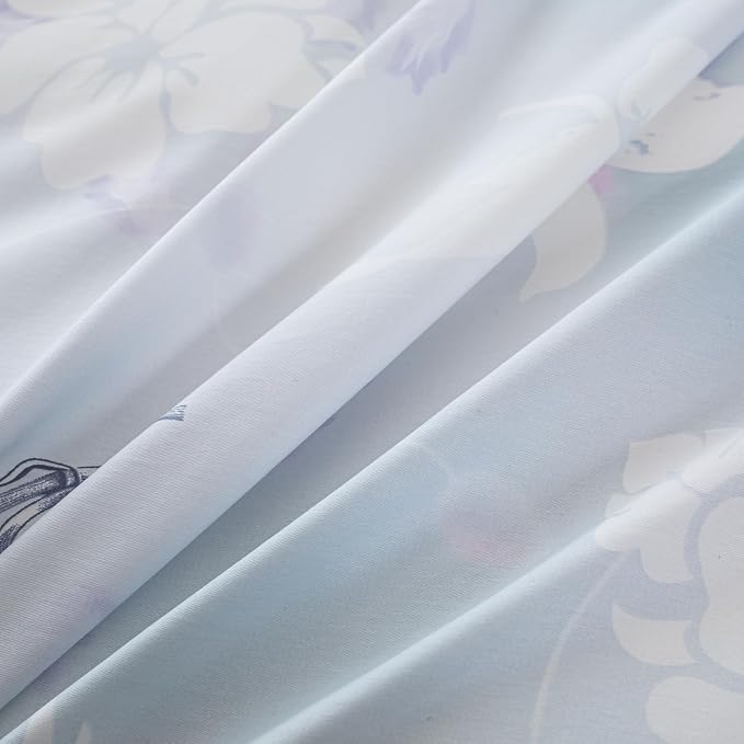 OAITE Duvet Cover Set King Size Floral Pattern 500 Thread Count Ultra Soft 100% - Image 9